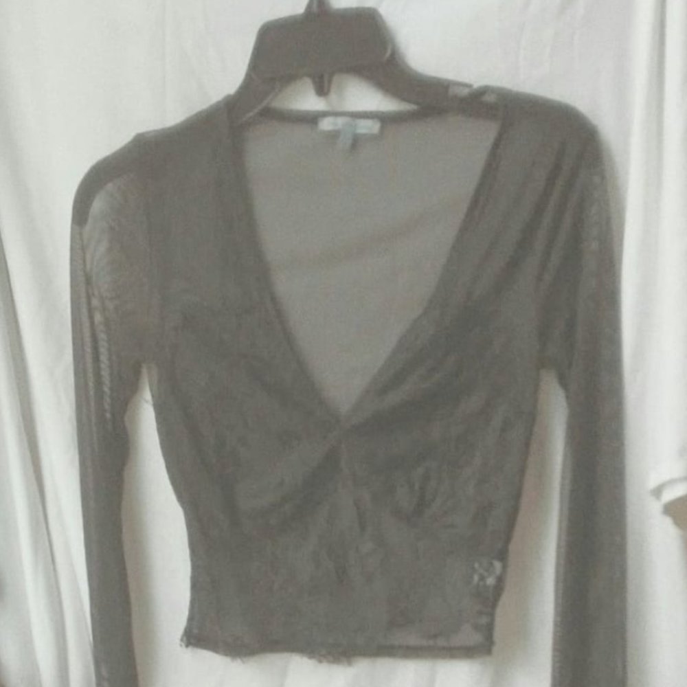 black lace long slevee